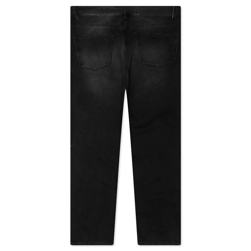 Beaded Sun Wide Jeans - Charcoal Wash