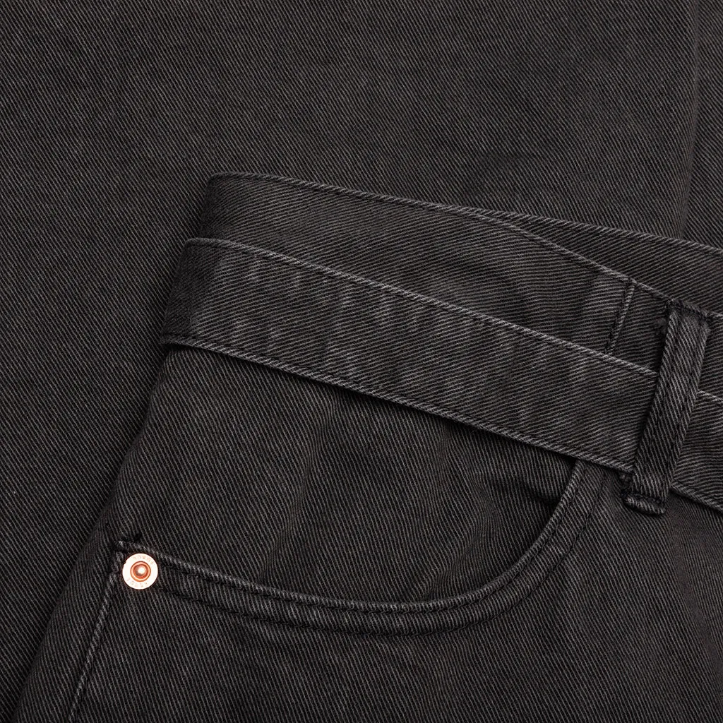 Belted Jeans - Gray
