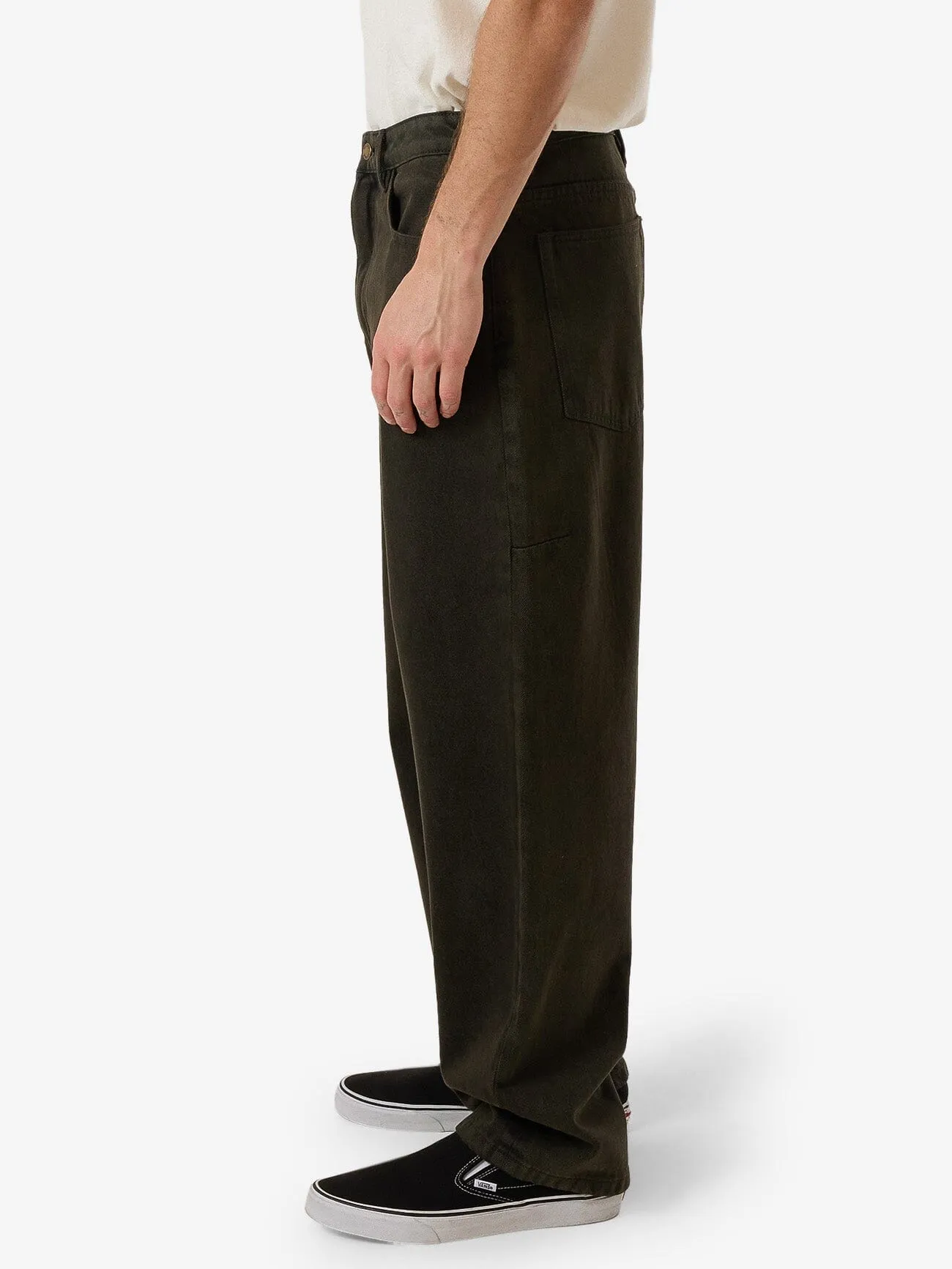 Biggest Slacker Big Baggy Denim Jean - Dark Canteen