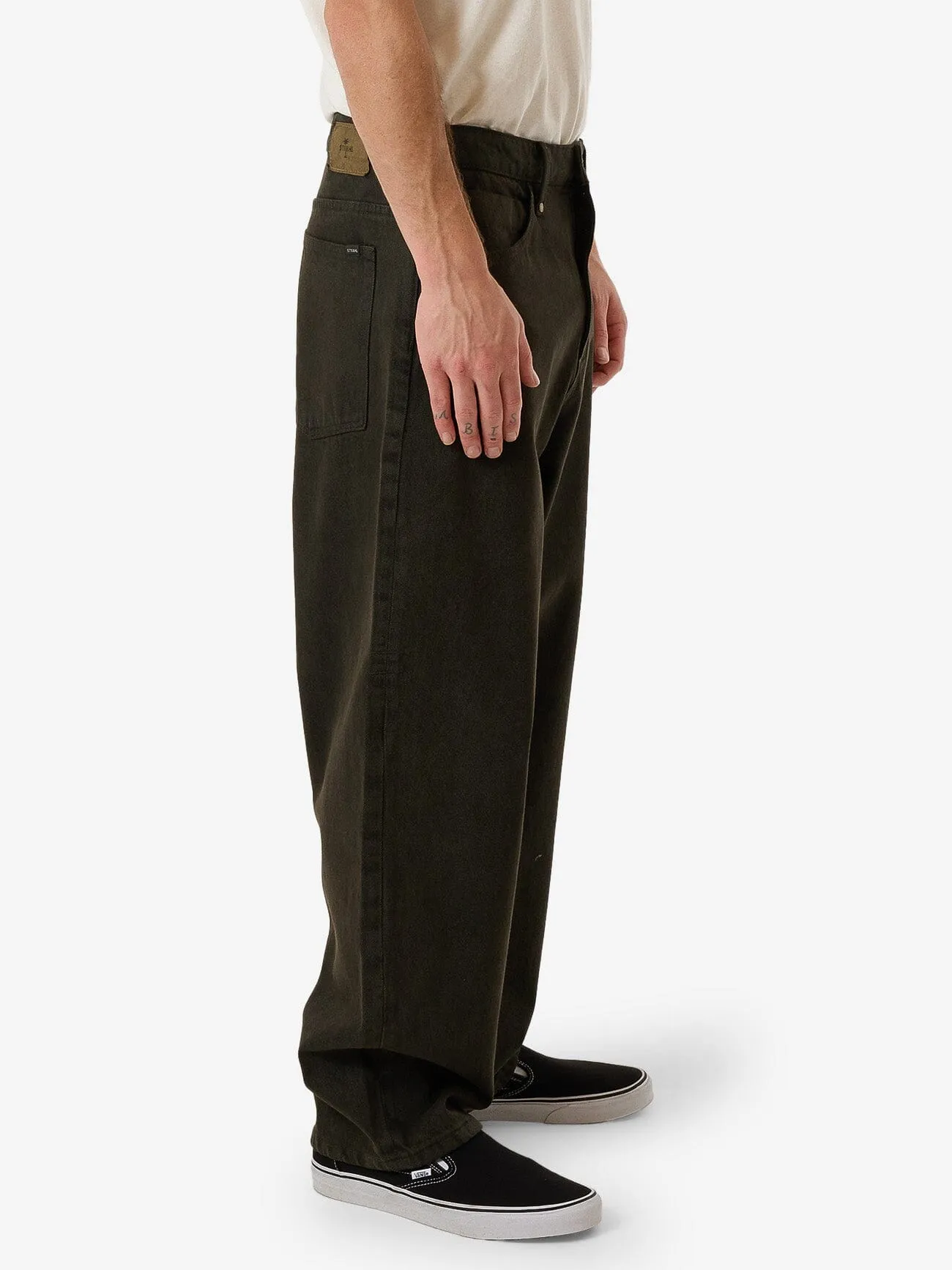 Biggest Slacker Big Baggy Denim Jean - Dark Canteen