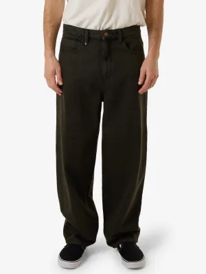 Biggest Slacker Big Baggy Denim Jean - Dark Canteen