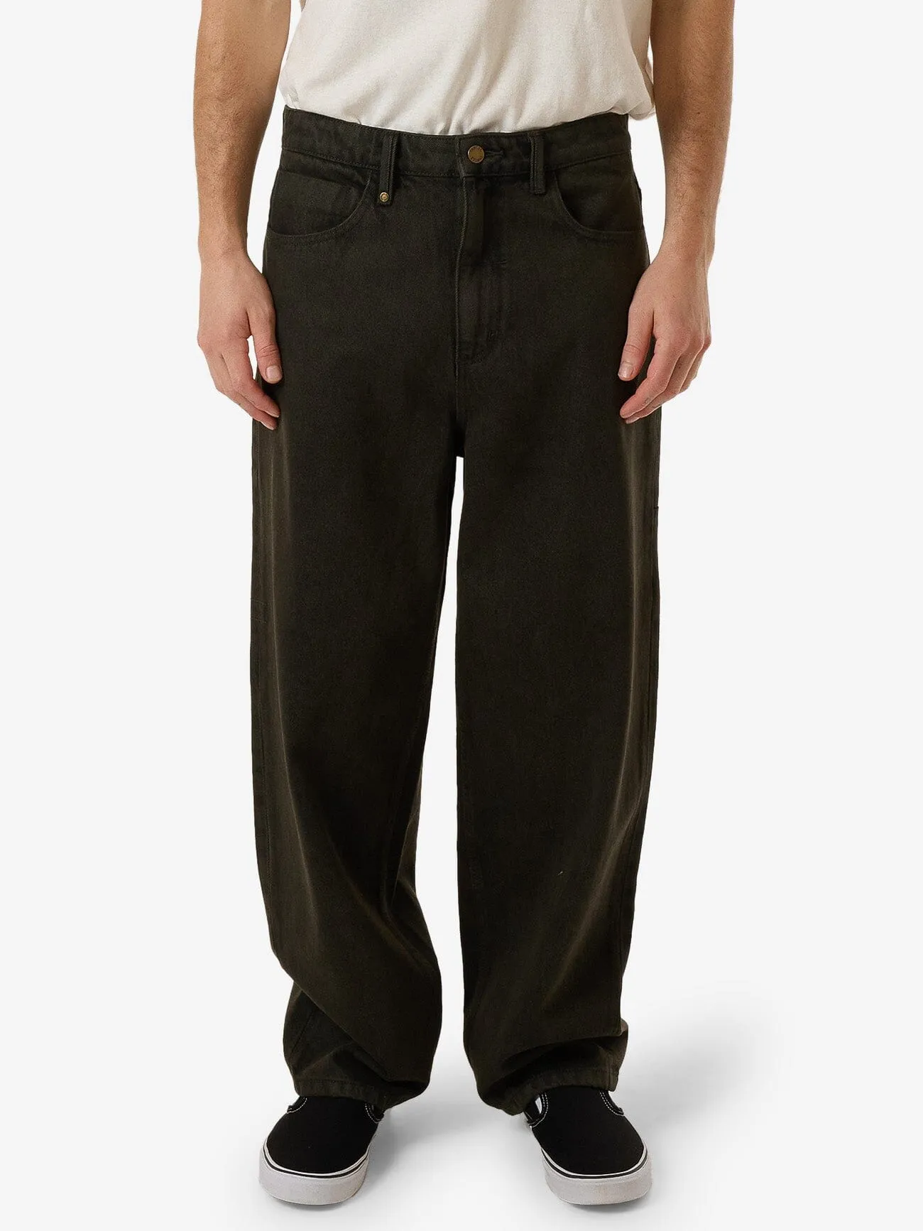 Biggest Slacker Big Baggy Denim Jean - Dark Canteen