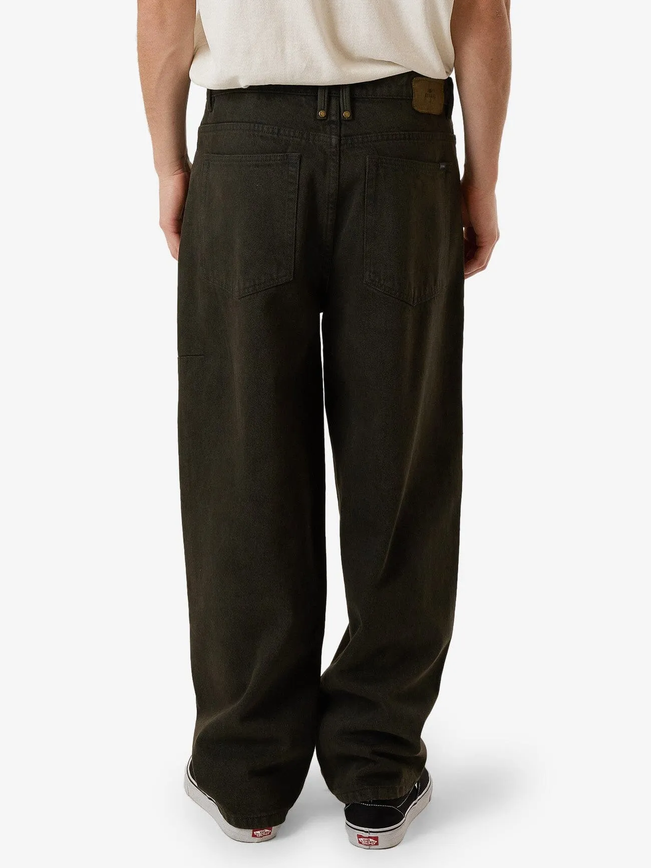 Biggest Slacker Big Baggy Denim Jean - Dark Canteen