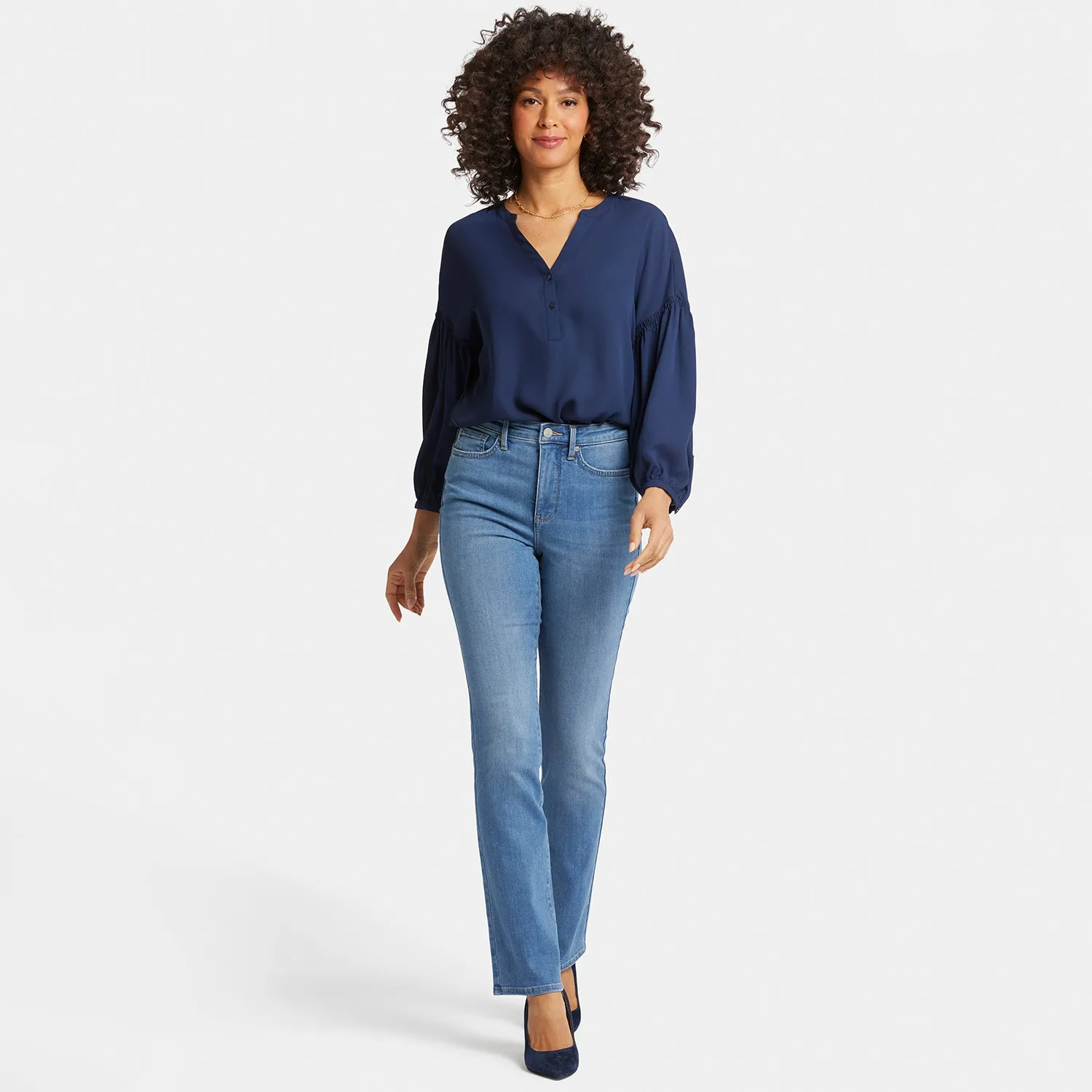 Billie Mini Bootcut Jeans In Petite - Water Canyon