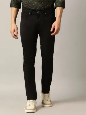 Black Dobby Rider Fit Jeans | JadeBlue