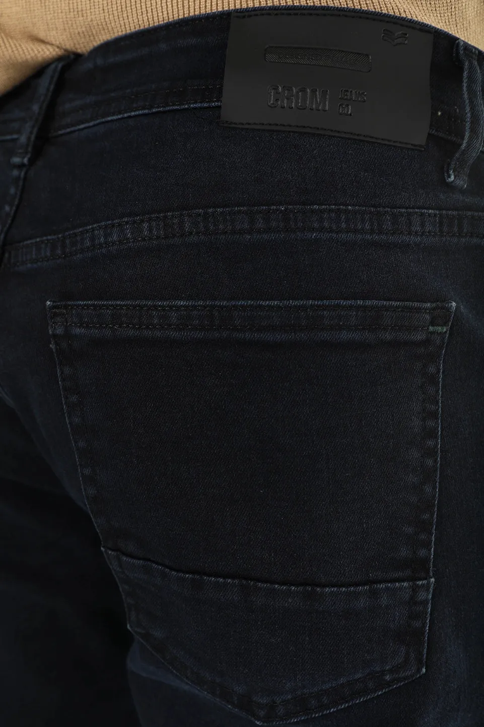 Black Slim Straight Jeans