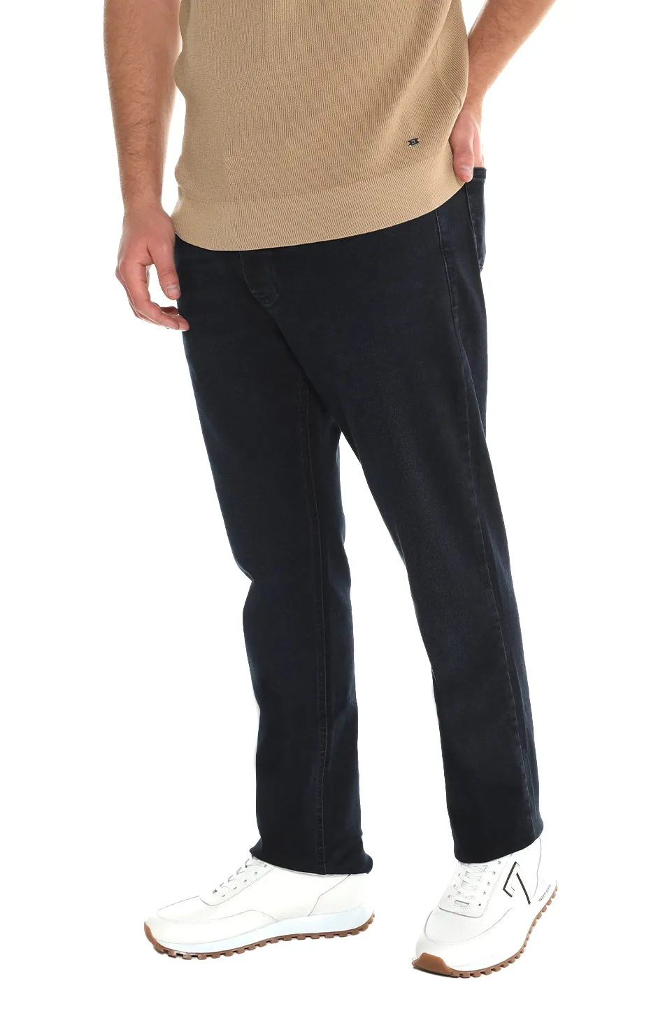 Black Slim Straight Jeans