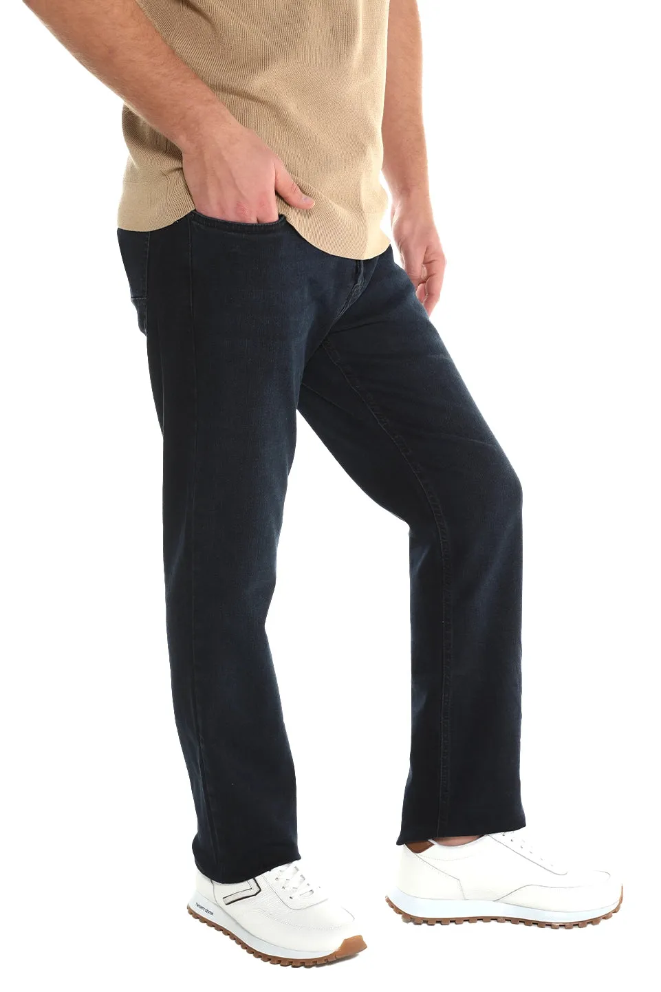Black Slim Straight Jeans
