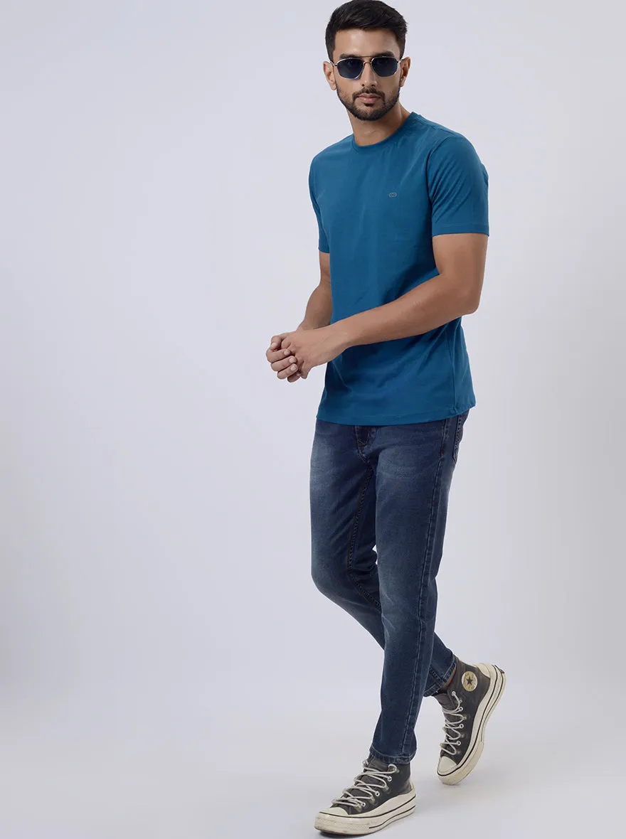 Blue Washed Rider Fit Jeans | JadeBlue