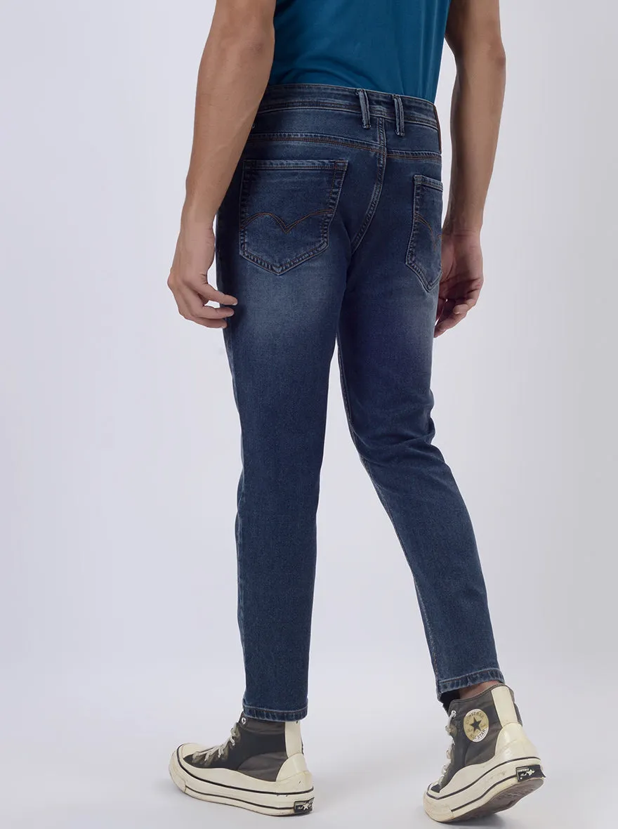 Blue Washed Rider Fit Jeans | JadeBlue