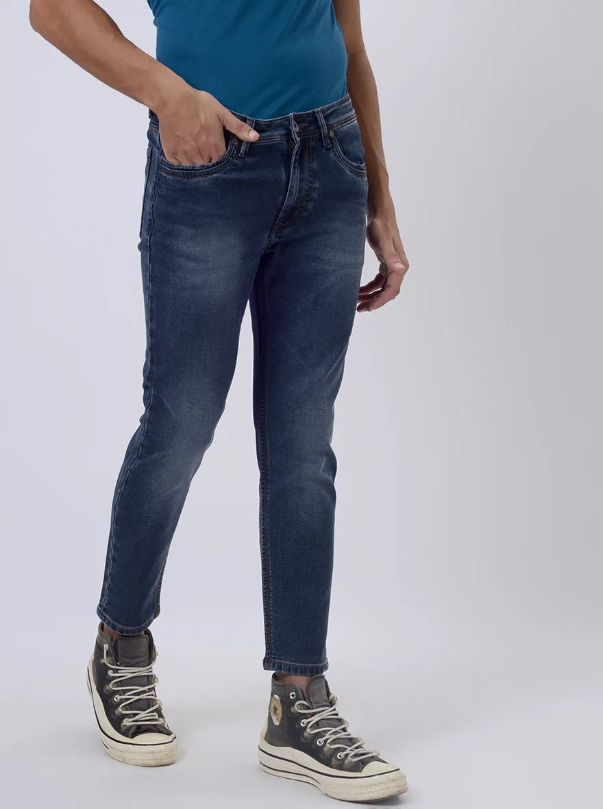 Blue Washed Rider Fit Jeans | JadeBlue
