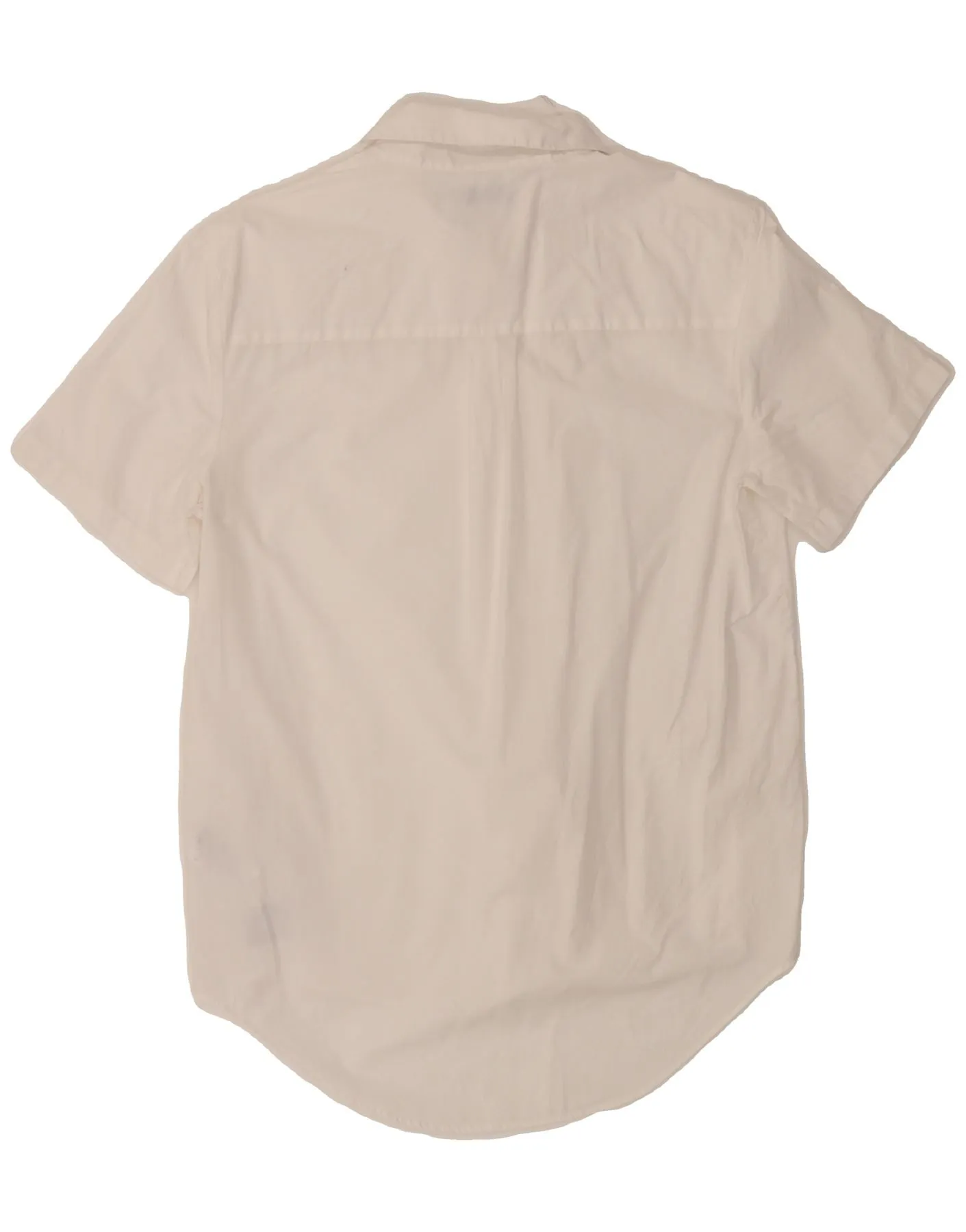 CALVIN KLEIN JEANS Womens Short Sleeve Shirt UK 14 Medium White