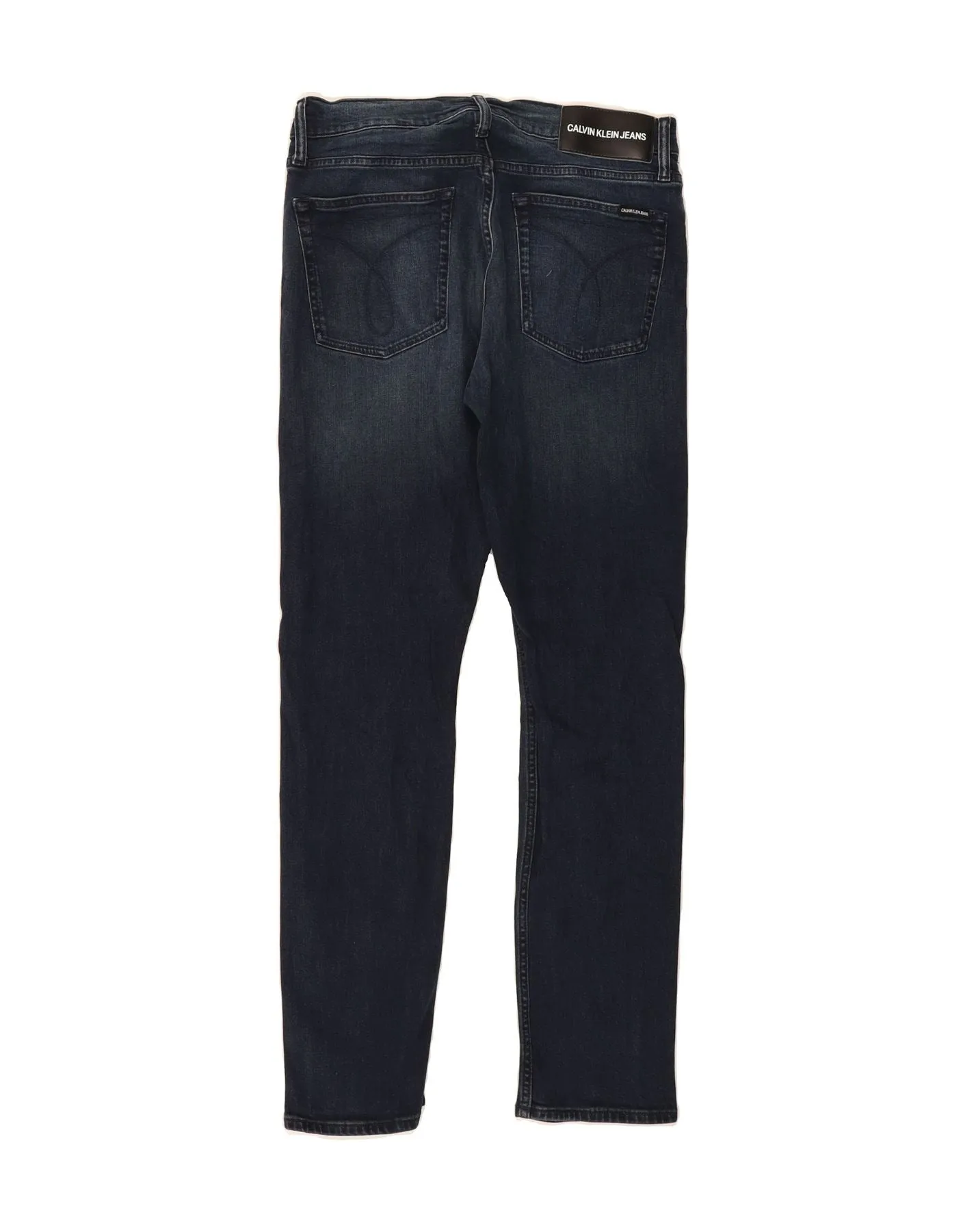 CALVIN KLEIN Mens Slim Jeans W33 L32 Navy Blue Cotton