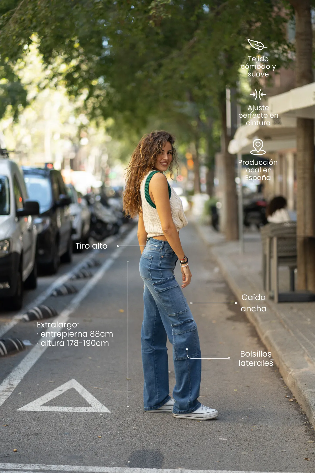 CARGO TALL HIGH RISE - DARK BLUE
