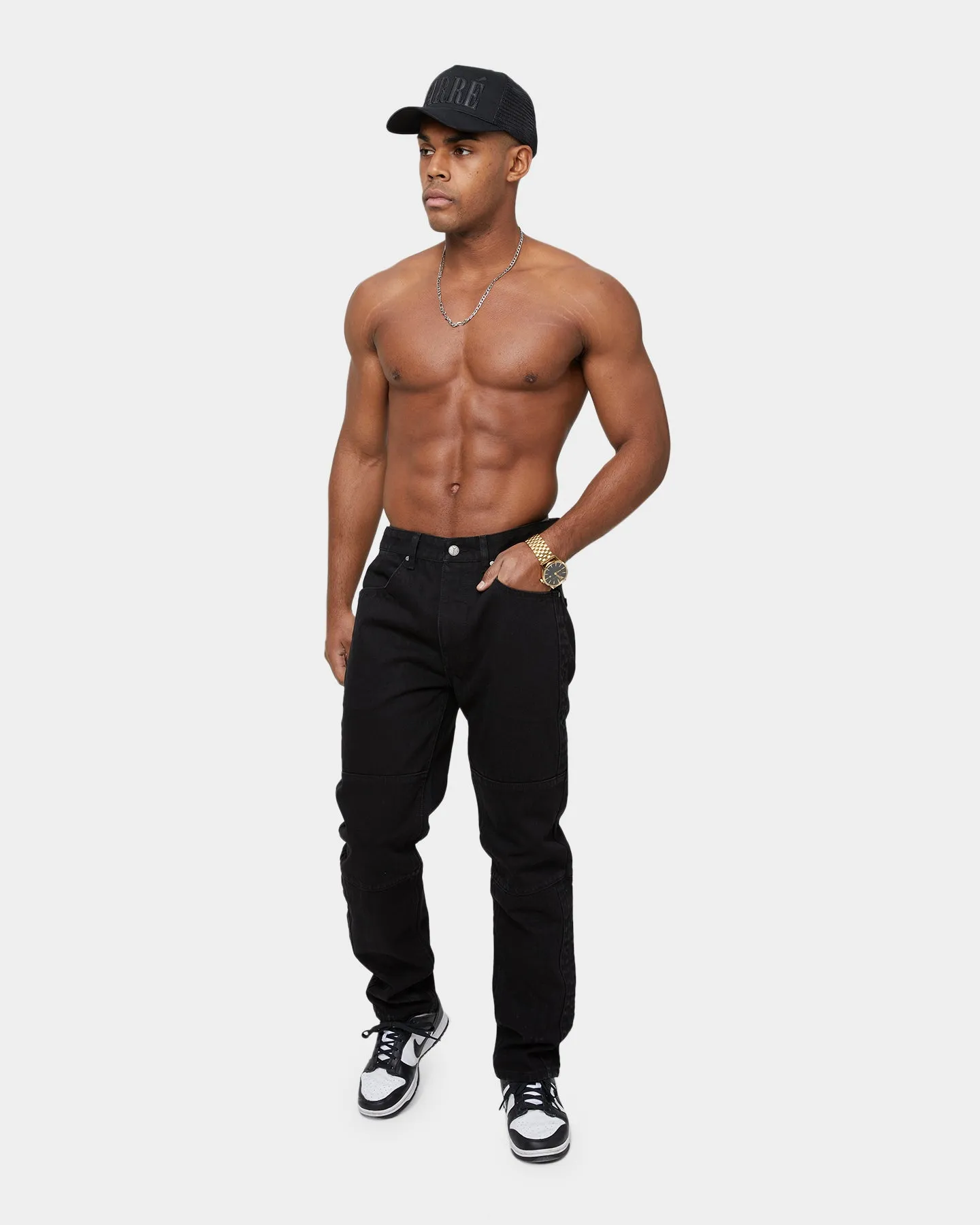 Carre Simplicite Panel Slim Jeans Black
