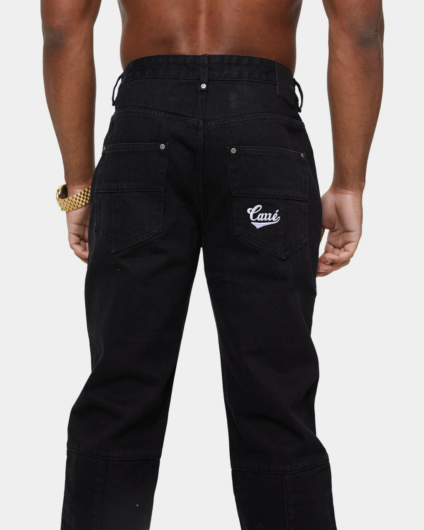 Carre Simplicite Panel Slim Jeans Black