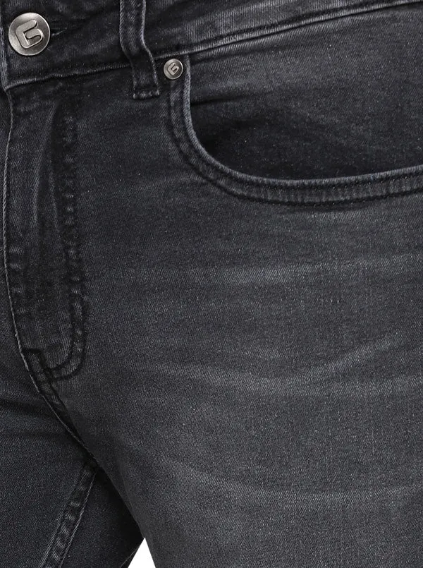 Dark Grey Washed Narrow Fit Jeans | Greenfibre