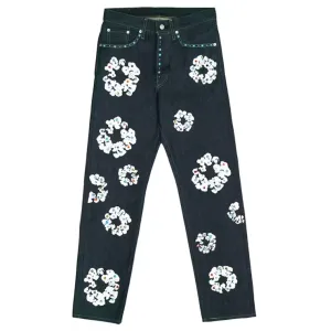 Denim Tears x Levi's 501 Cotton Rhinestone Wreath Jeans Raw
