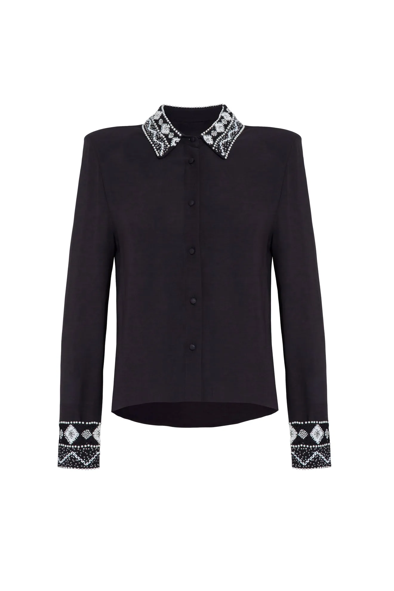 DIANE SHIRT IVORY BEADS