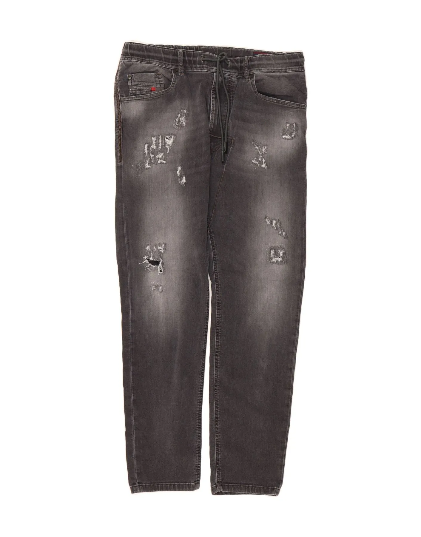 DIESEL Mens Distressed Slim Jeans W30 L29 Grey Cotton