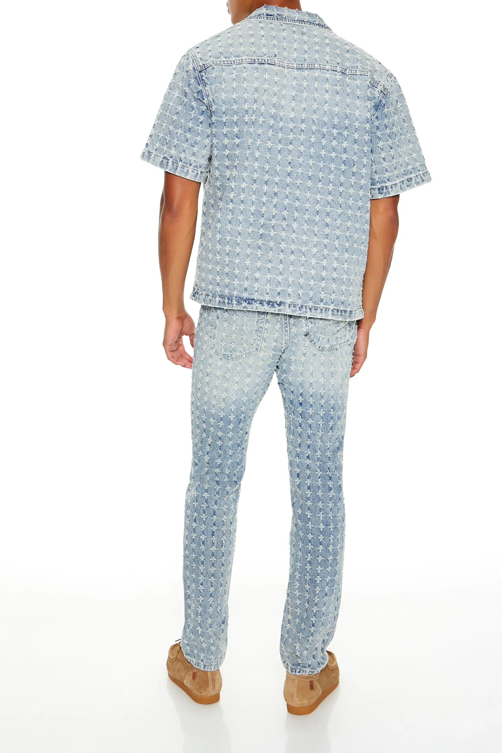 Distressed Slim Fit Mid Rise Jean