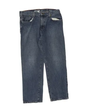 EDDIE BAUER Mens Straight Jeans W38 L32 Blue Cotton
