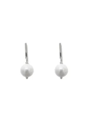 Eden Dainty Pearl Earrings Silver