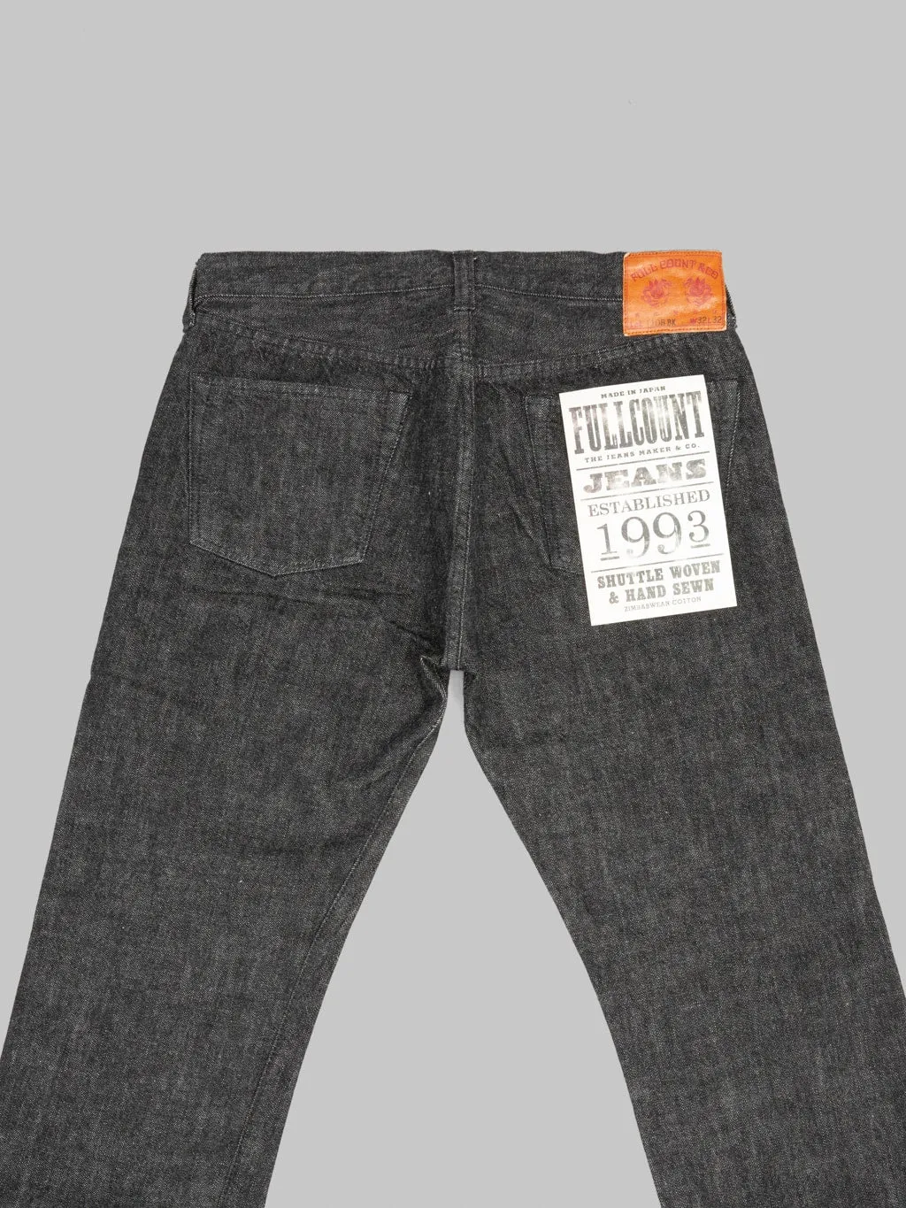 Fullcount 1108BK 13.7oz Slim Straight Black Jeans