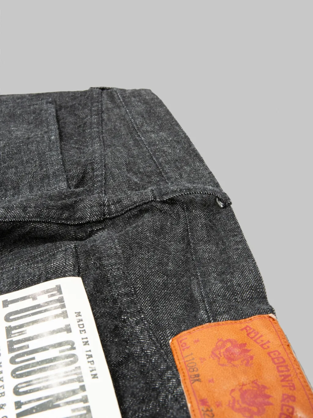 Fullcount 1108BK 13.7oz Slim Straight Black Jeans