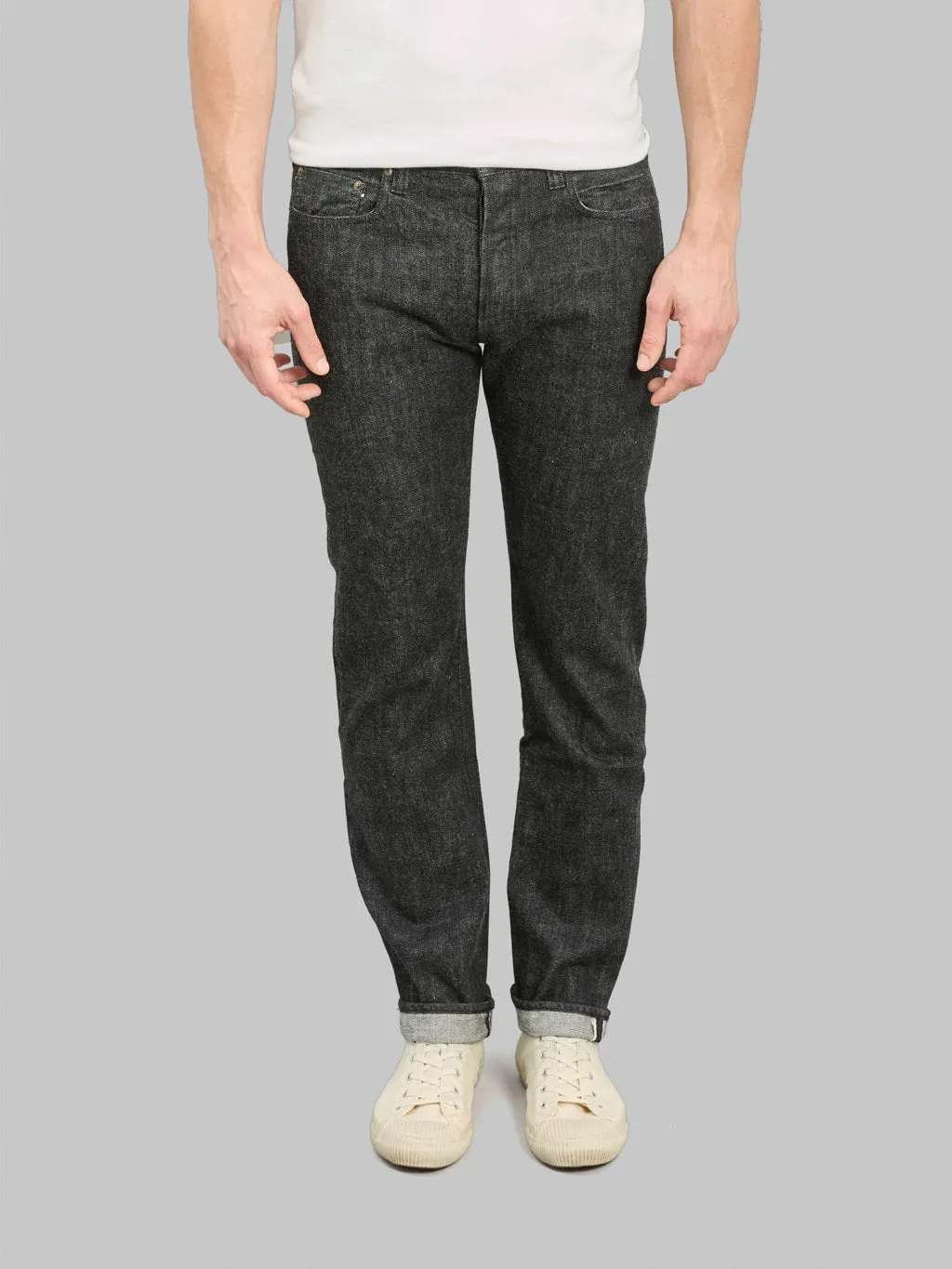 Fullcount 1108BK 13.7oz Slim Straight Black Jeans