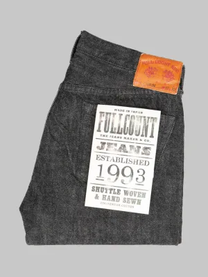 Fullcount 1108BK 13.7oz Slim Straight Black Jeans
