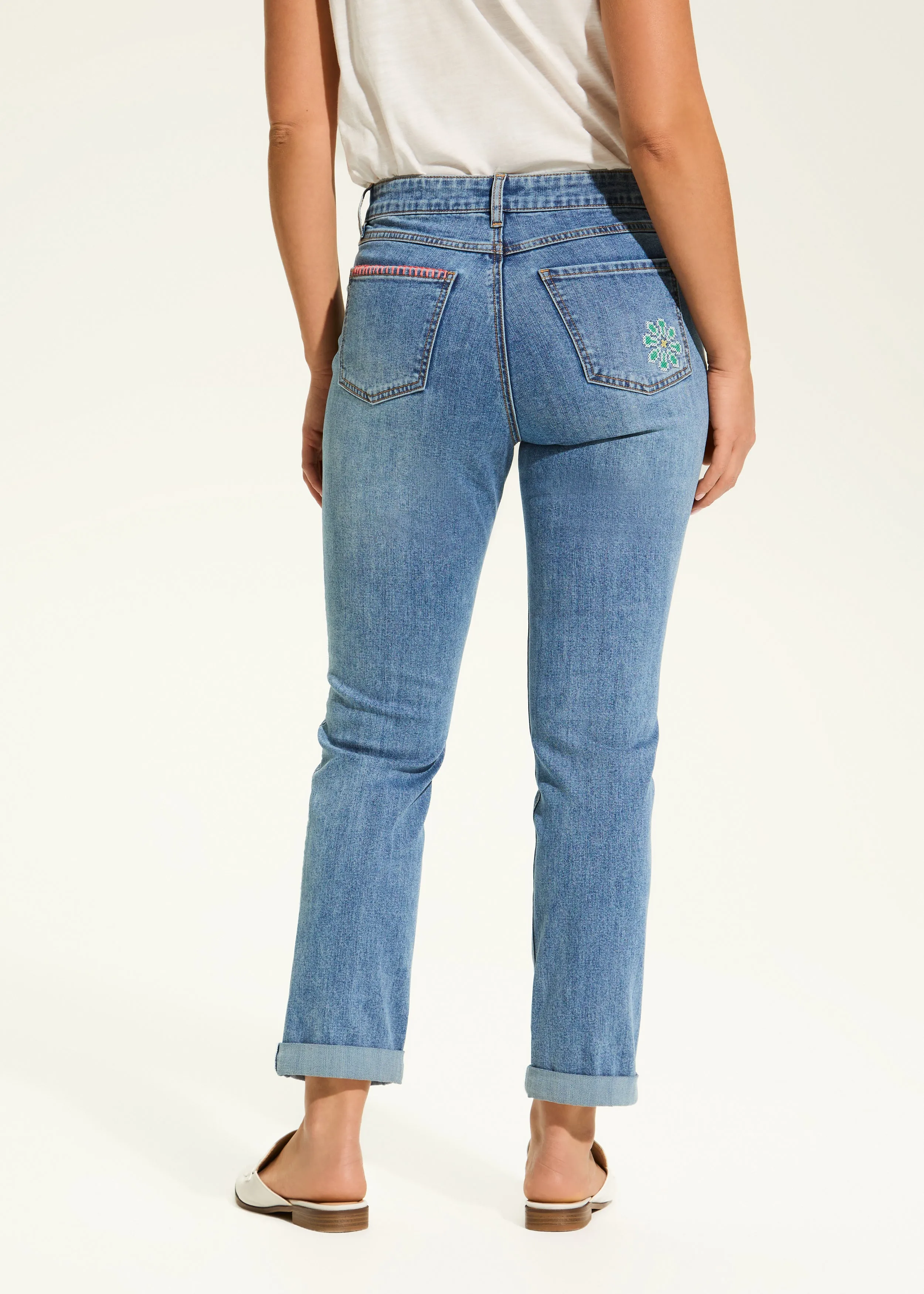 Girlfriend Ankle Denim, Light Blue