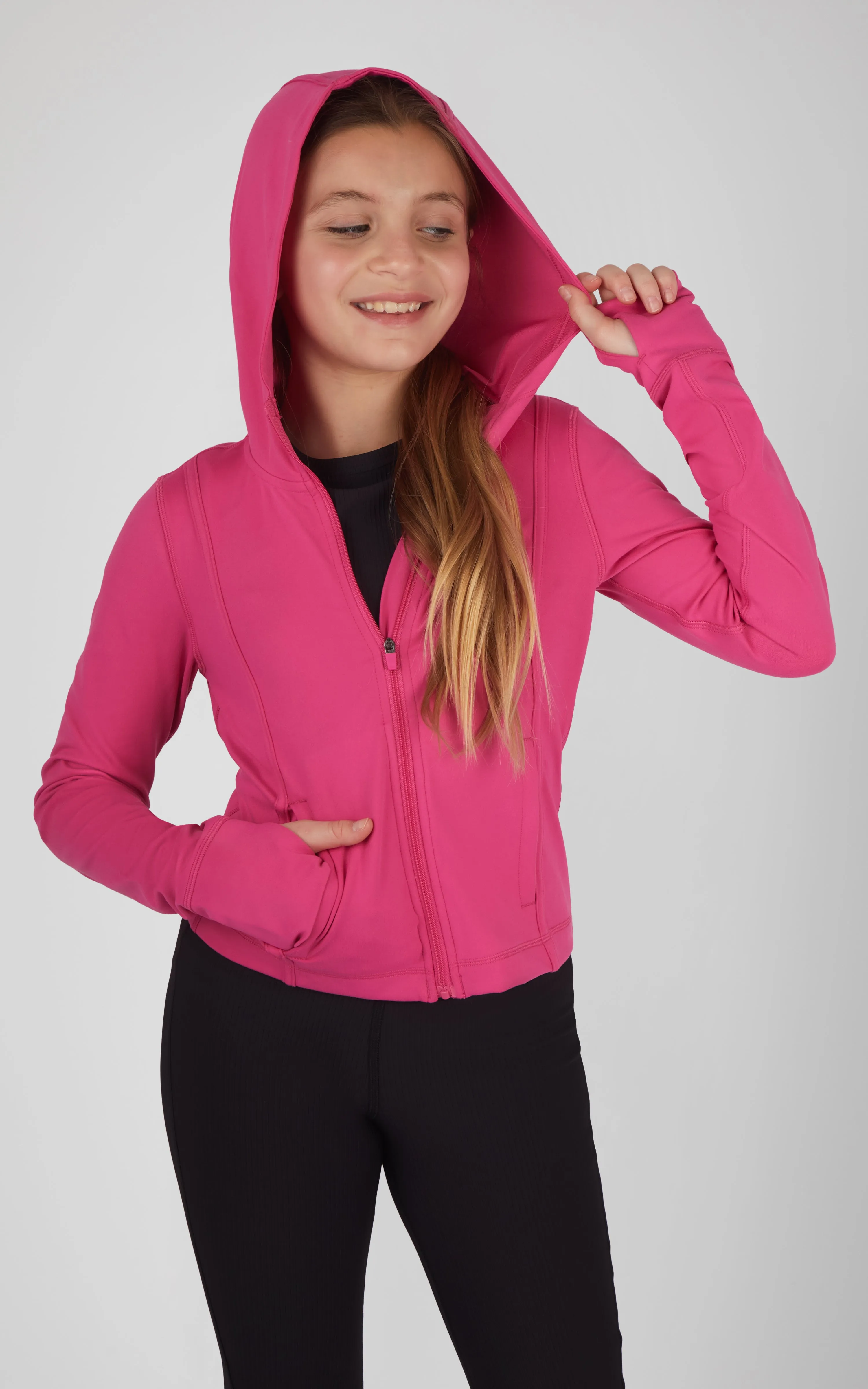 Girls Lux Full Zip Hooded Jacket