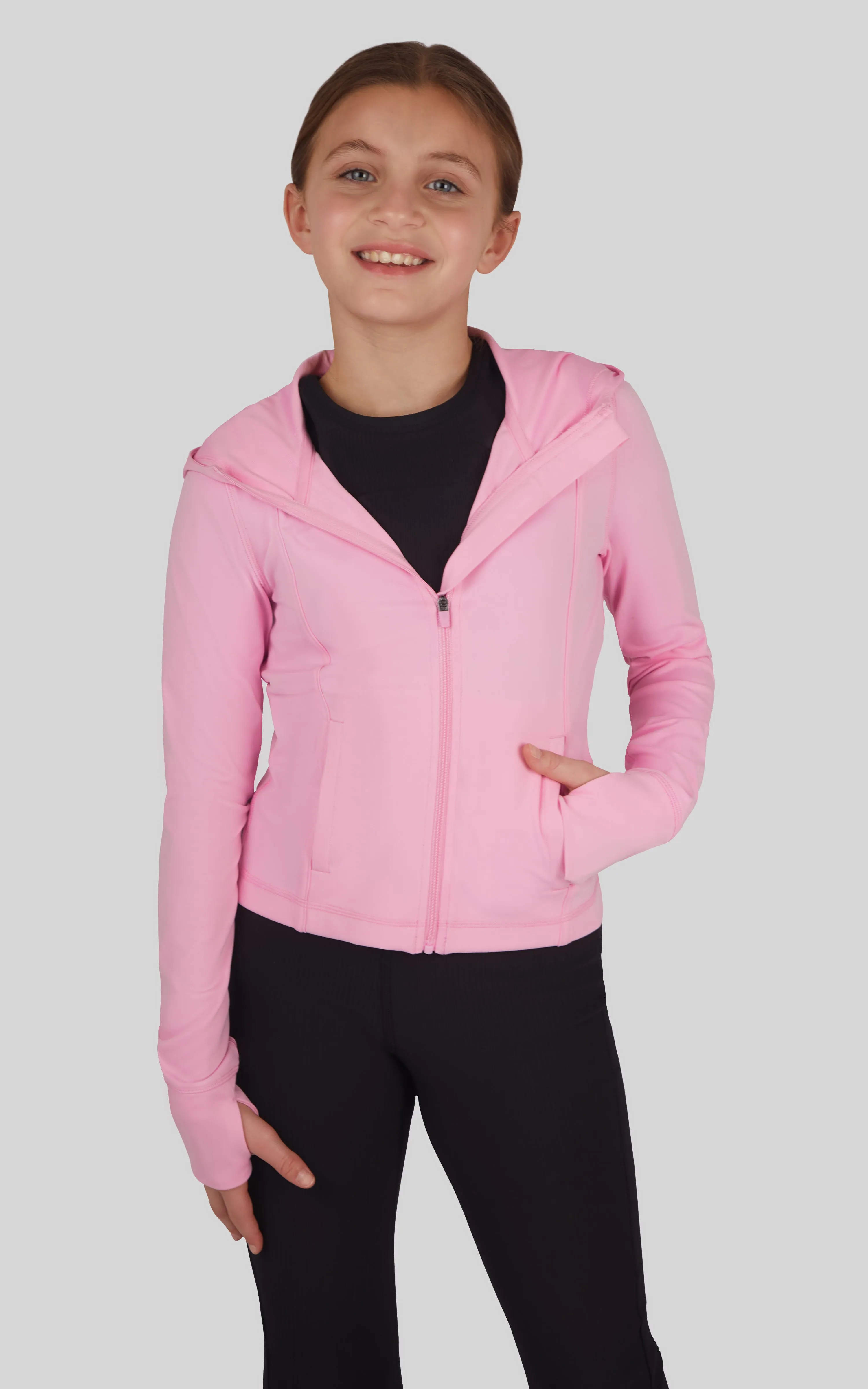 Girls Lux Full Zip Hooded Jacket