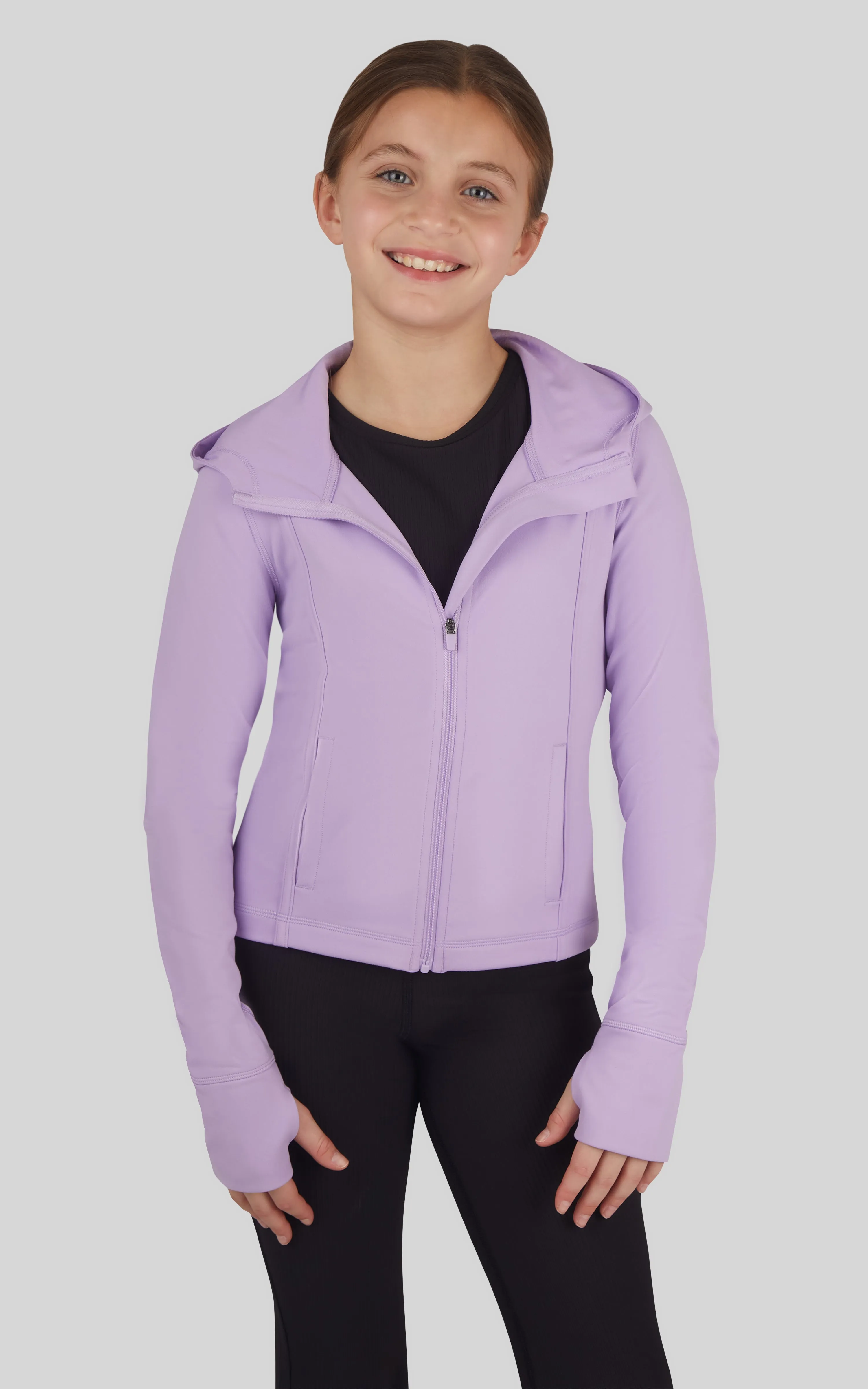 Girls Lux Full Zip Hooded Jacket