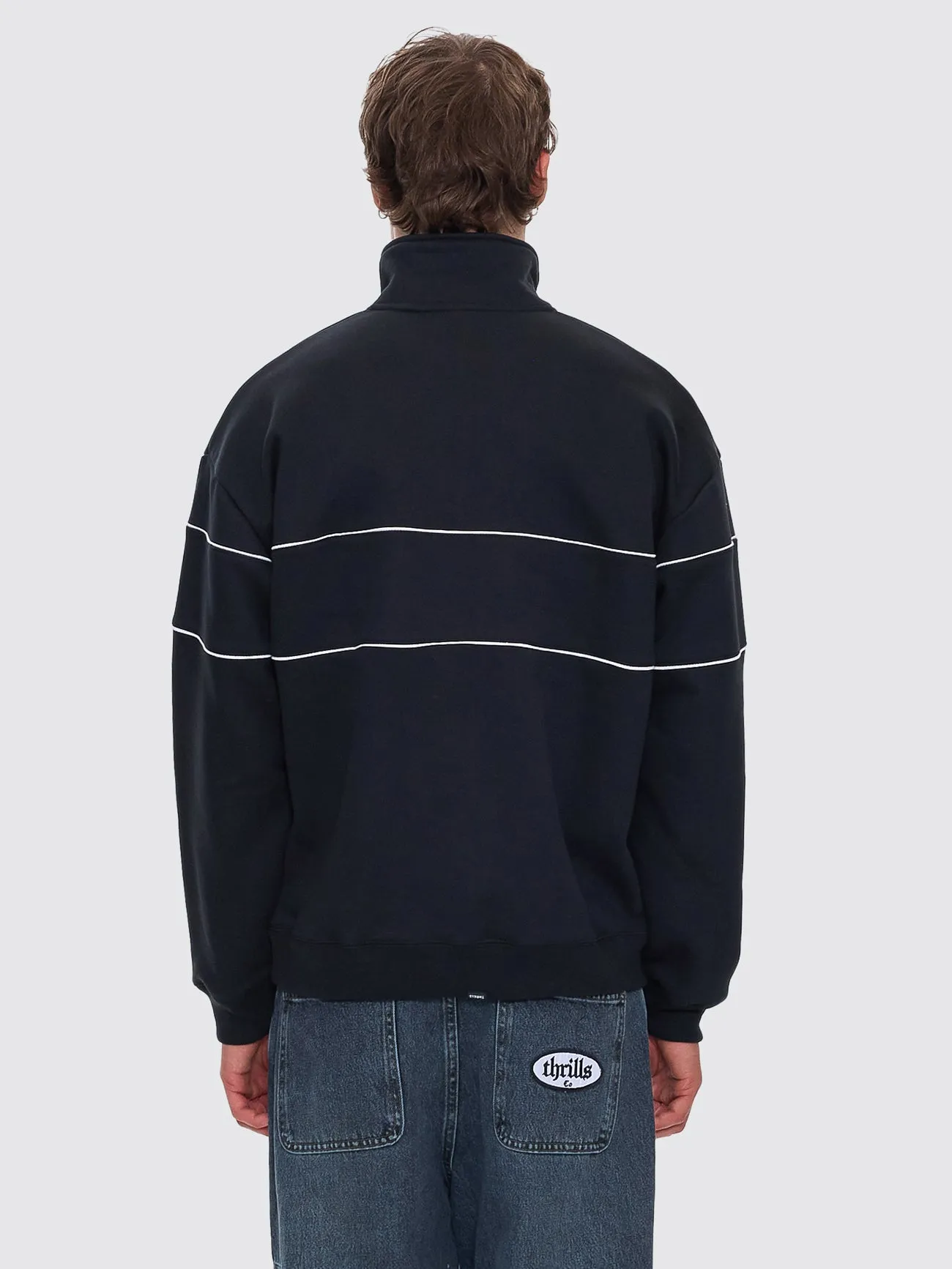 Glory Quarter Zip Fleece - Washed Black