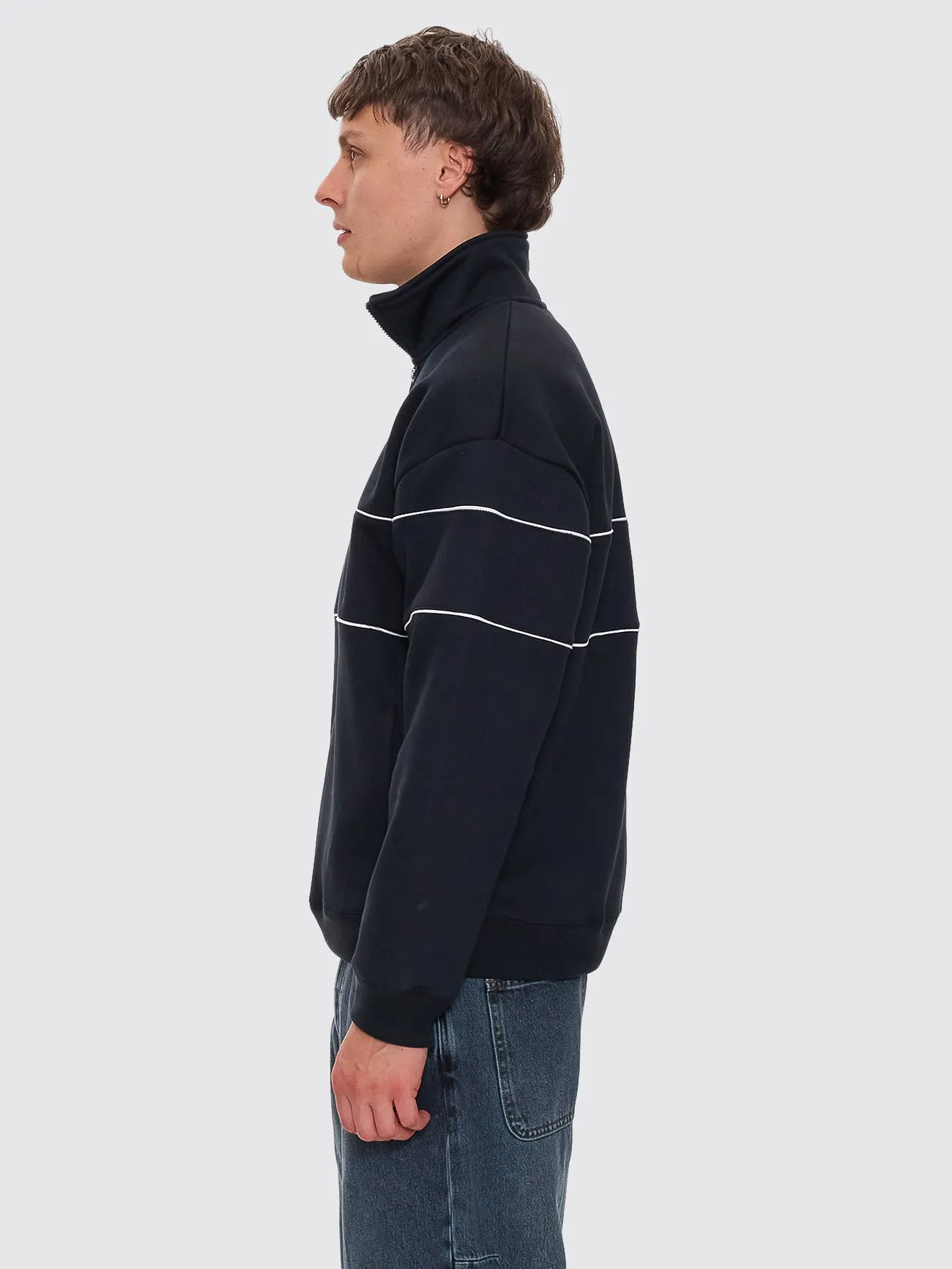 Glory Quarter Zip Fleece - Washed Black
