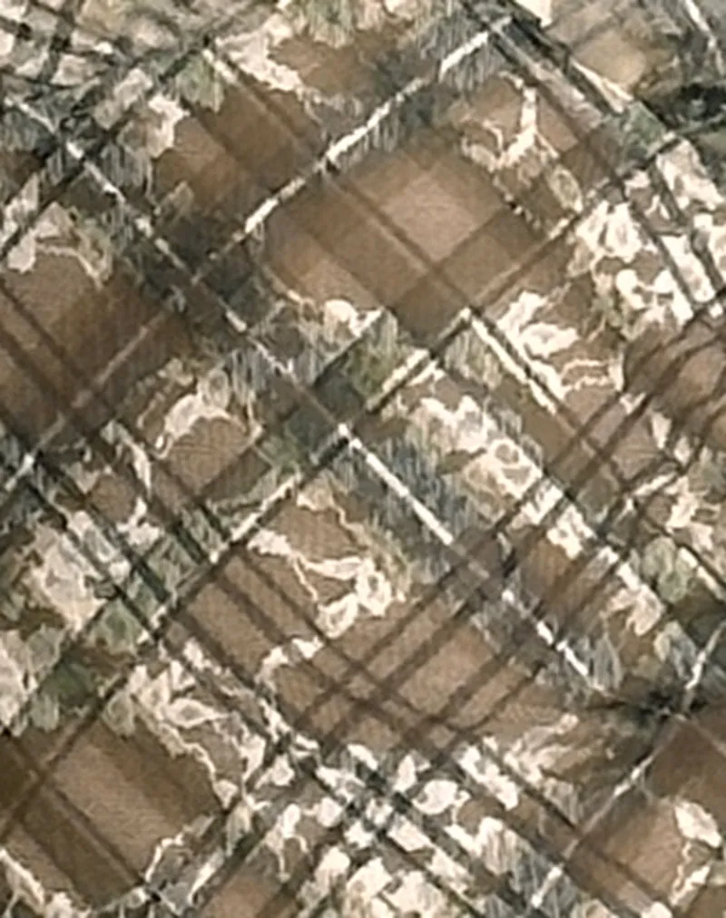 Hampura Top in Printed Retro Plaid Lace