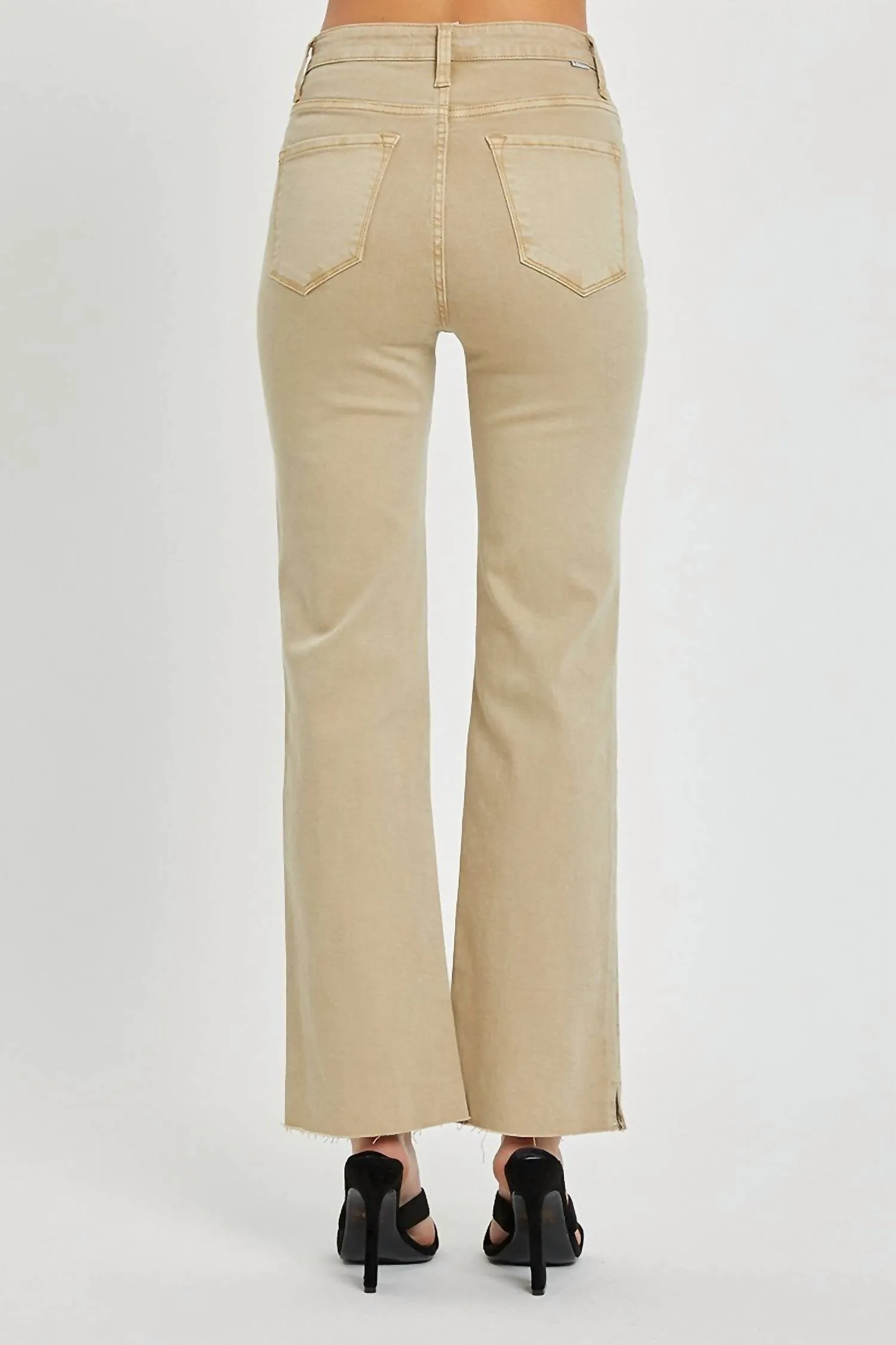 Hi Rise Tummy Control Jeans In Sand