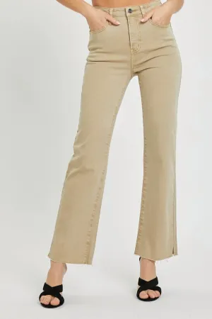 Hi Rise Tummy Control Jeans In Sand