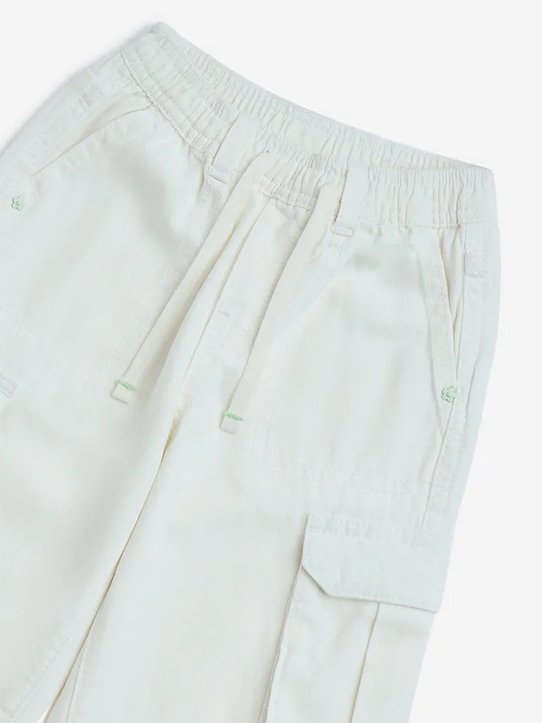 HOP Kids Off-White Straight-Fit High-Rise Jeans