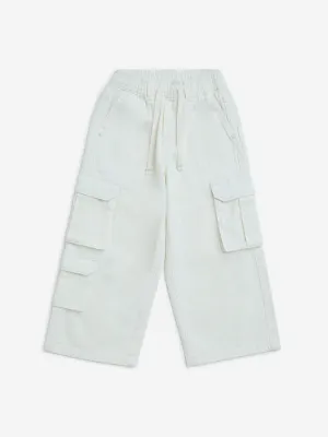 HOP Kids Off-White Straight-Fit High-Rise Jeans