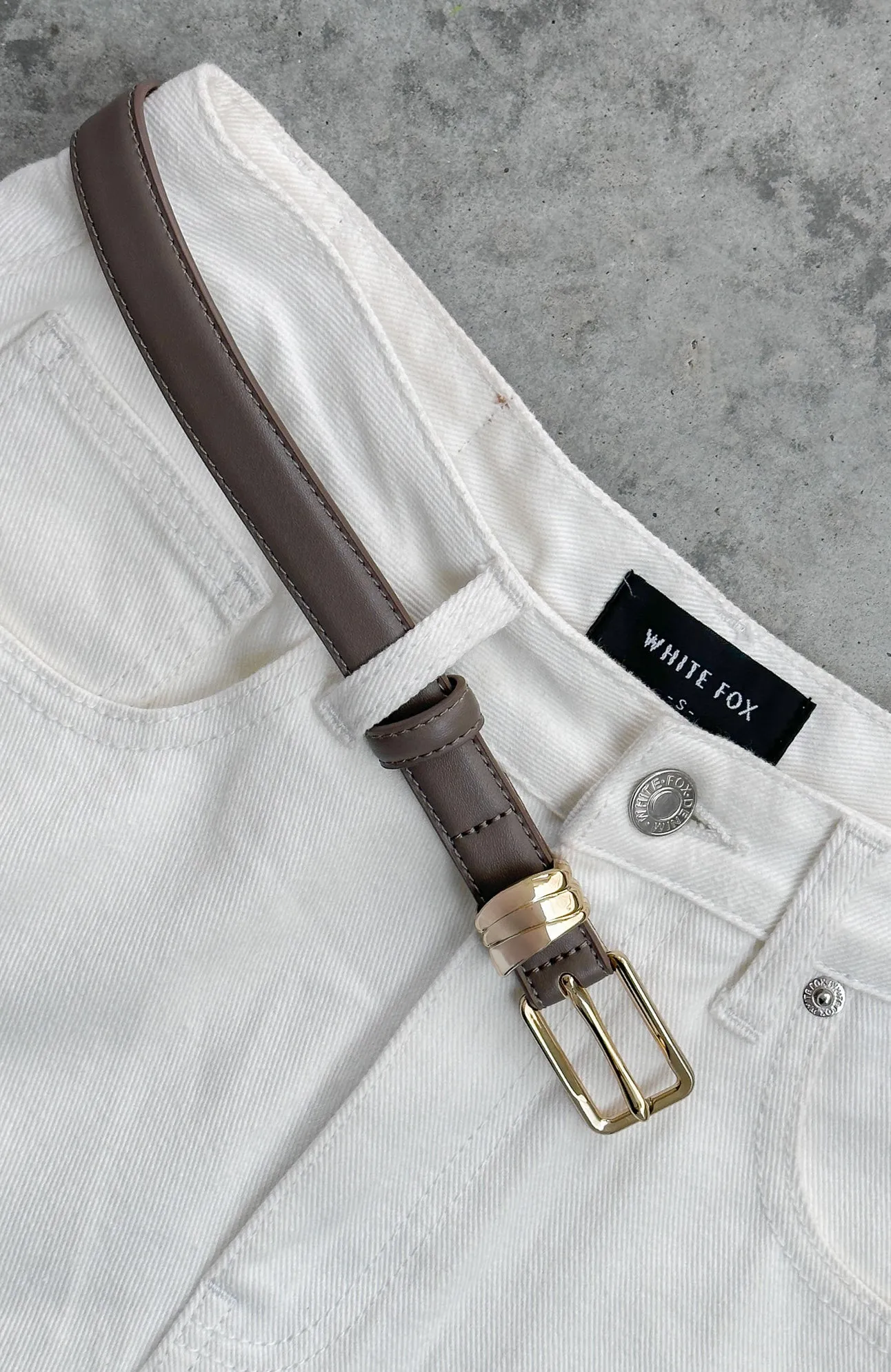 Hudson Belt Stone/Gold