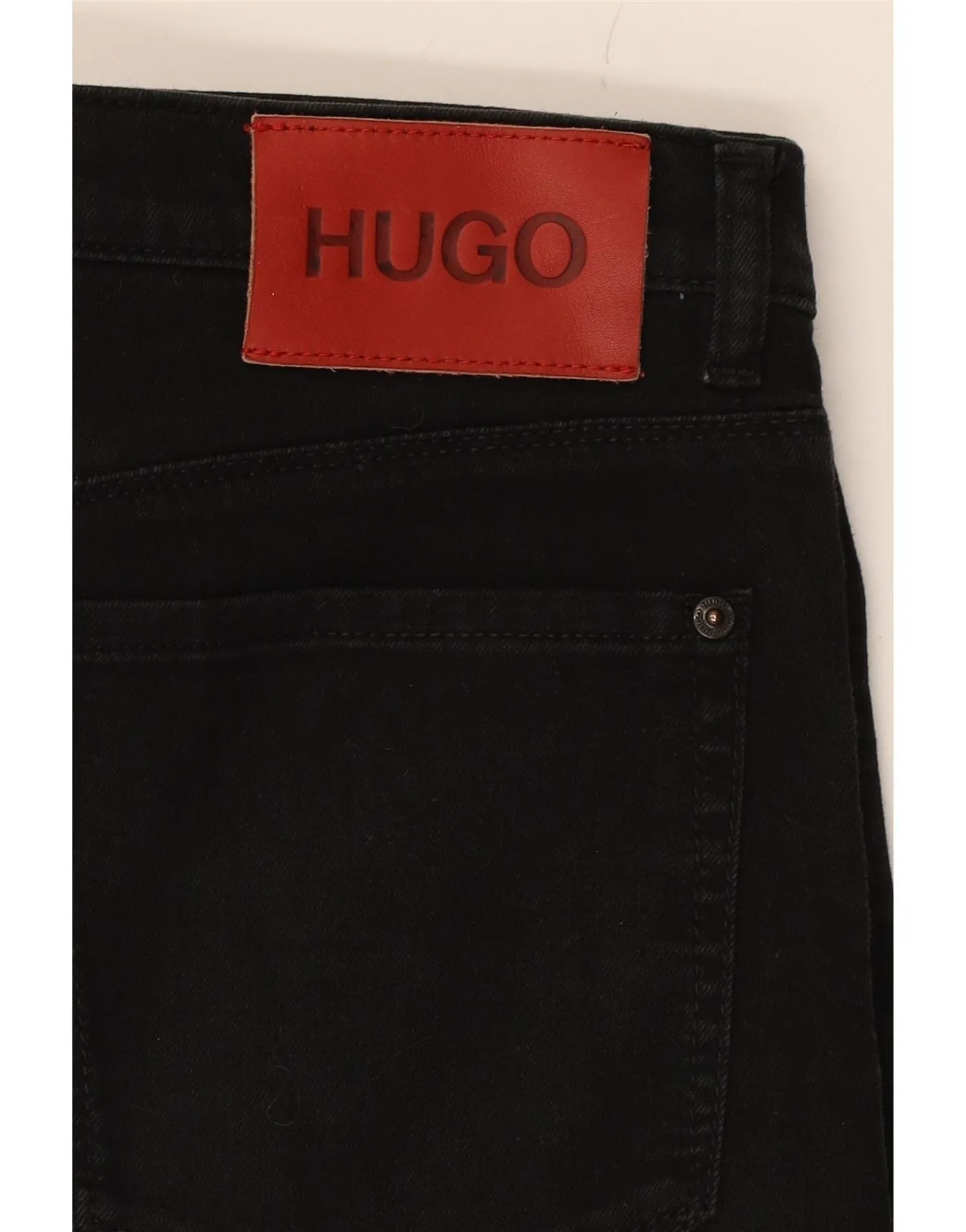 HUGO BOSS Womens Straight Jeans W32 L31 Black