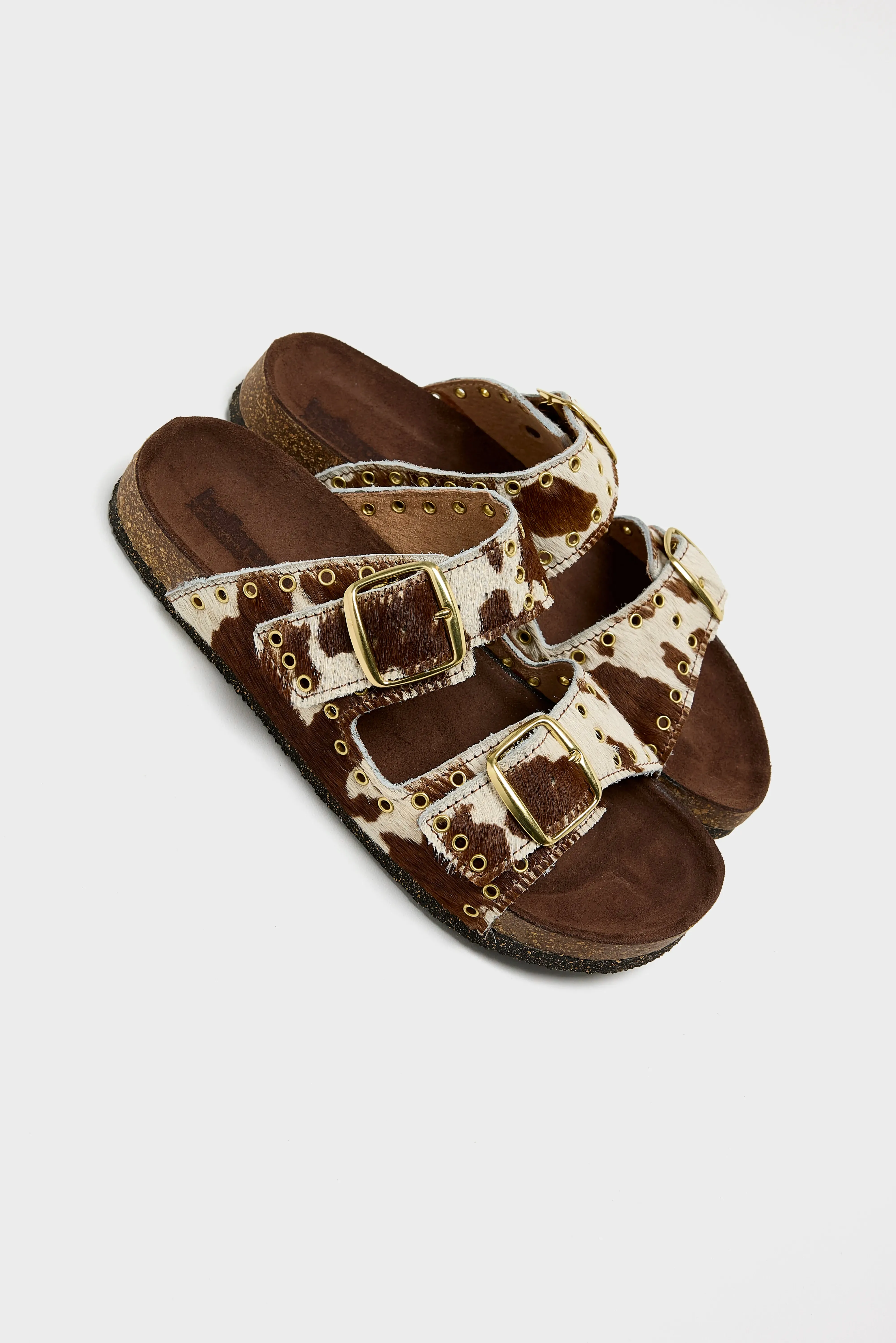 Œillet Leather Sandals (251 / W / MARRON)