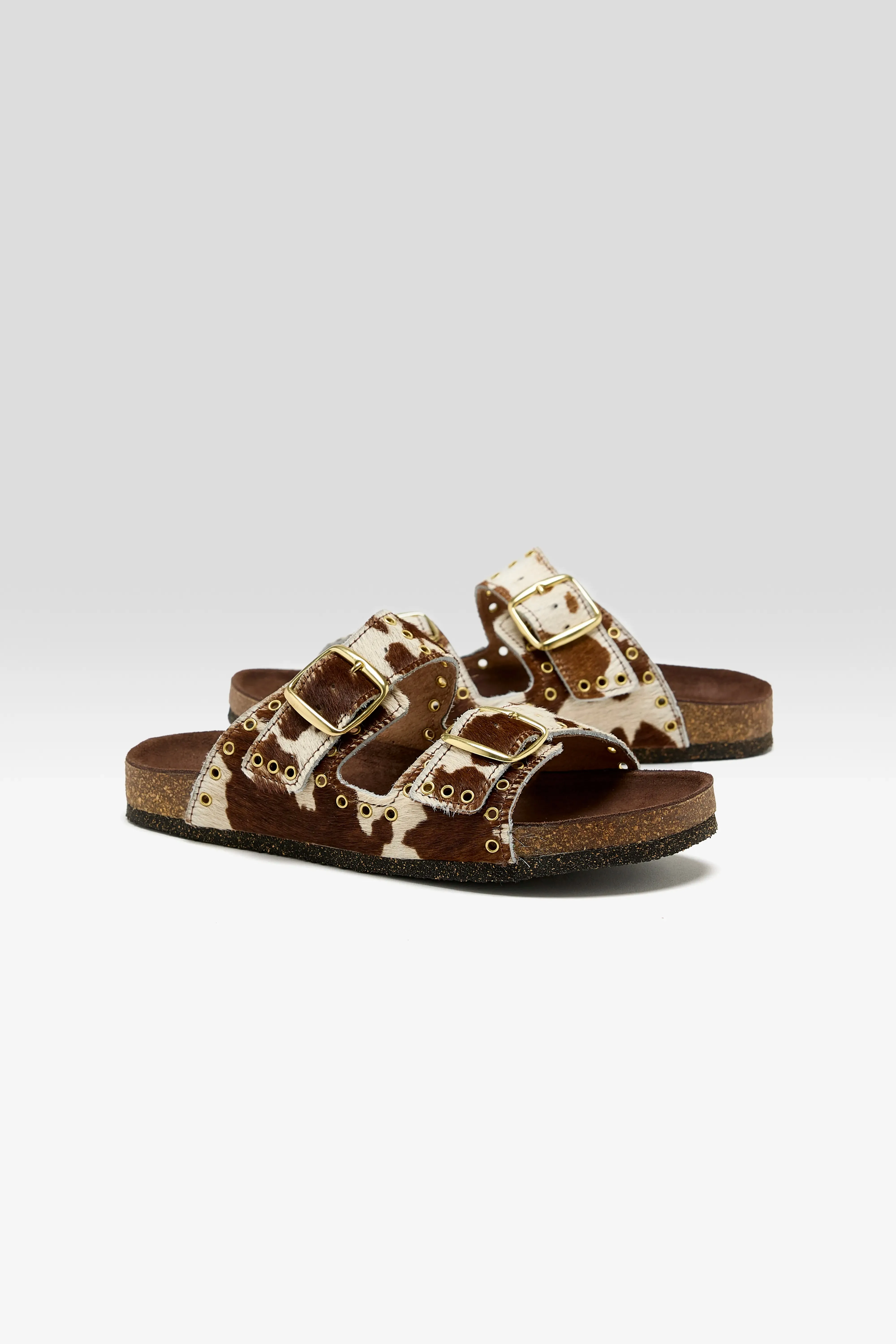 Œillet Leather Sandals (251 / W / MARRON)