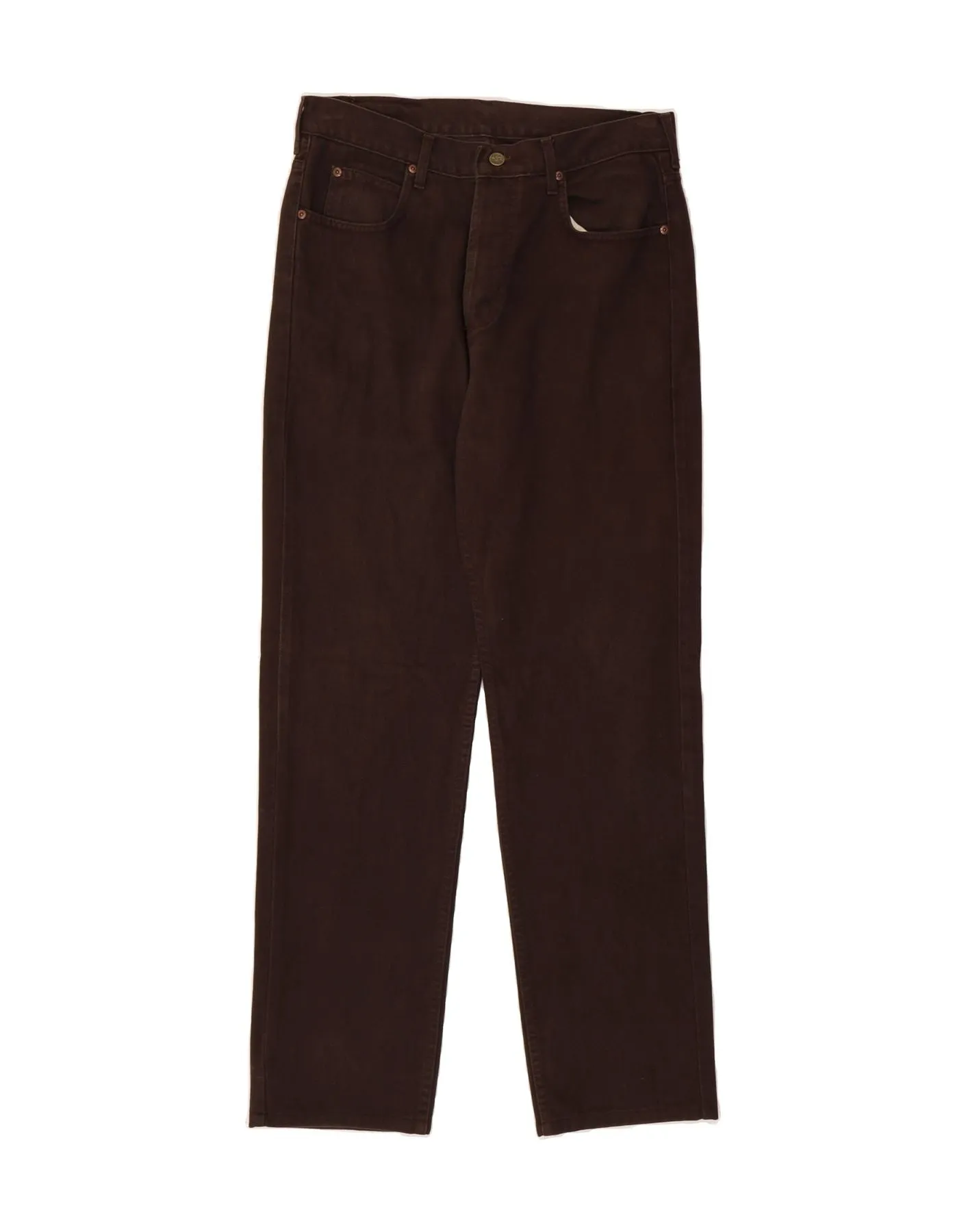 LEE Mens Chicago Straight Jeans W33 L31 Brown Cotton