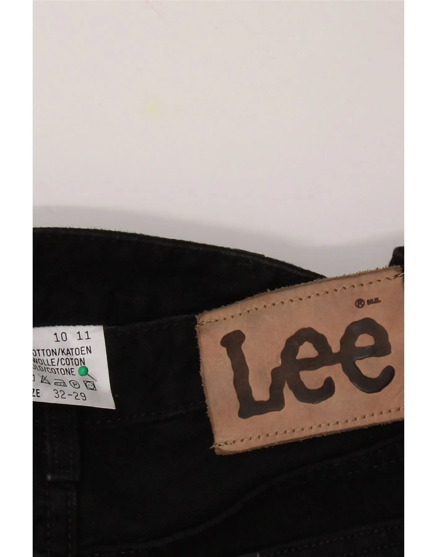 LEE Mens Cropped Tapered Jeans W29 L26 Black Cotton