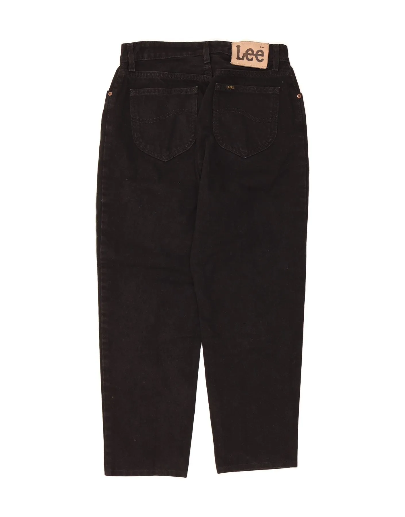 LEE Mens Cropped Tapered Jeans W29 L26 Black Cotton