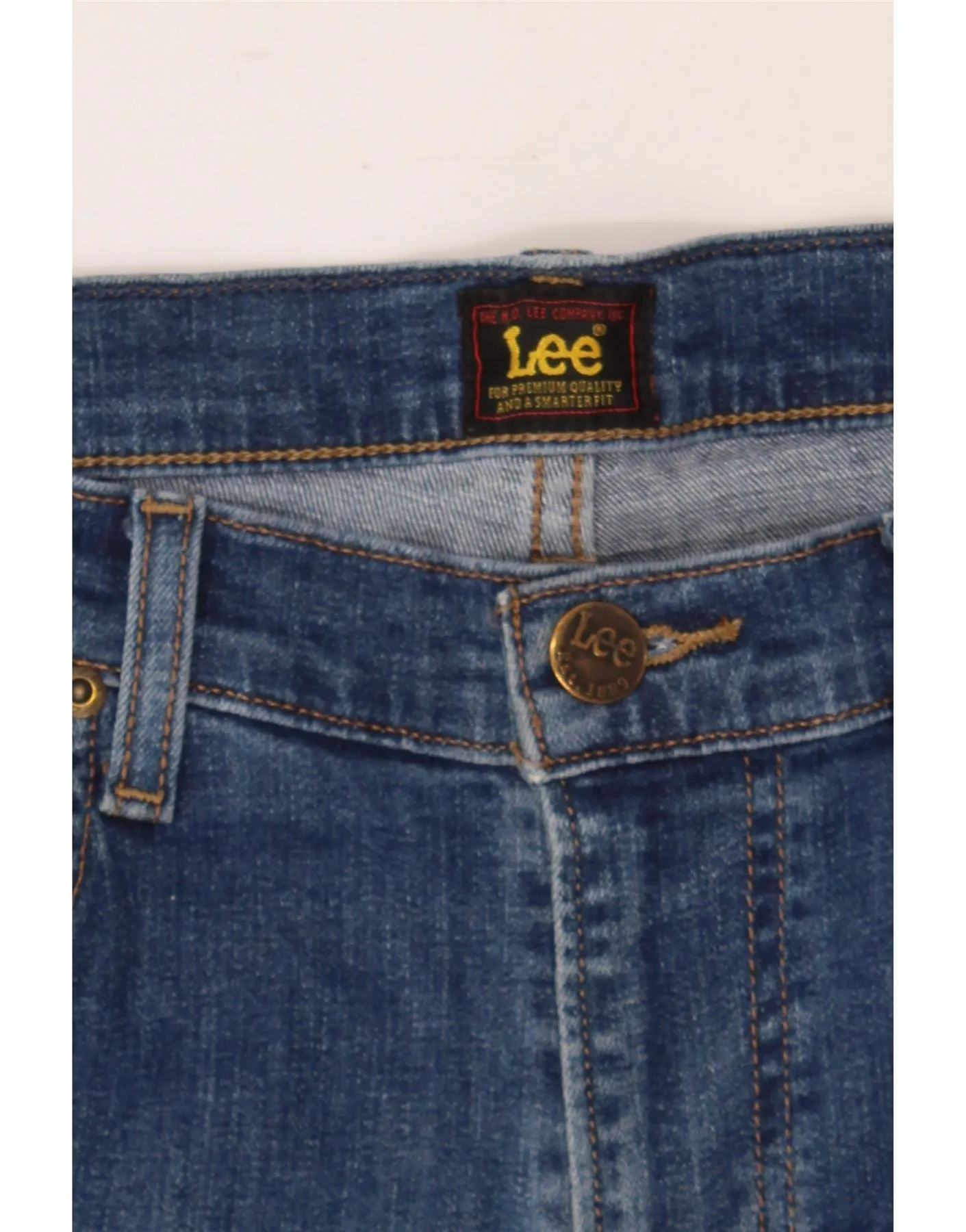 LEE Mens Daren Zip Fly Slim Jeans W31 L32 Navy Blue Cotton